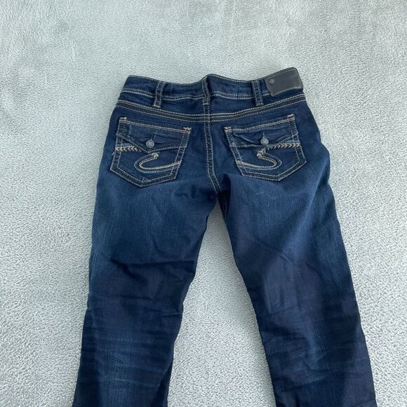Silver Jeans Co. Suki Mid Capri Jeans Super Stretch W30/L22.5 Womens Denim 3732 - Picture 2 of 11